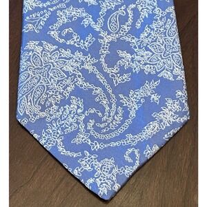 Express Design Studio Blue 100% Italian Silk Men’s Neck Tie Made In USA